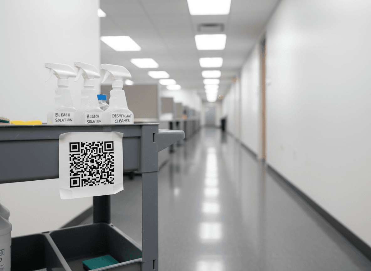Tape the QR on the cart